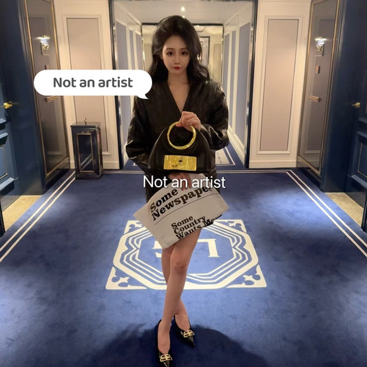 NOT AN ARTIST new French niche high-end metal face bag - CONNECT.