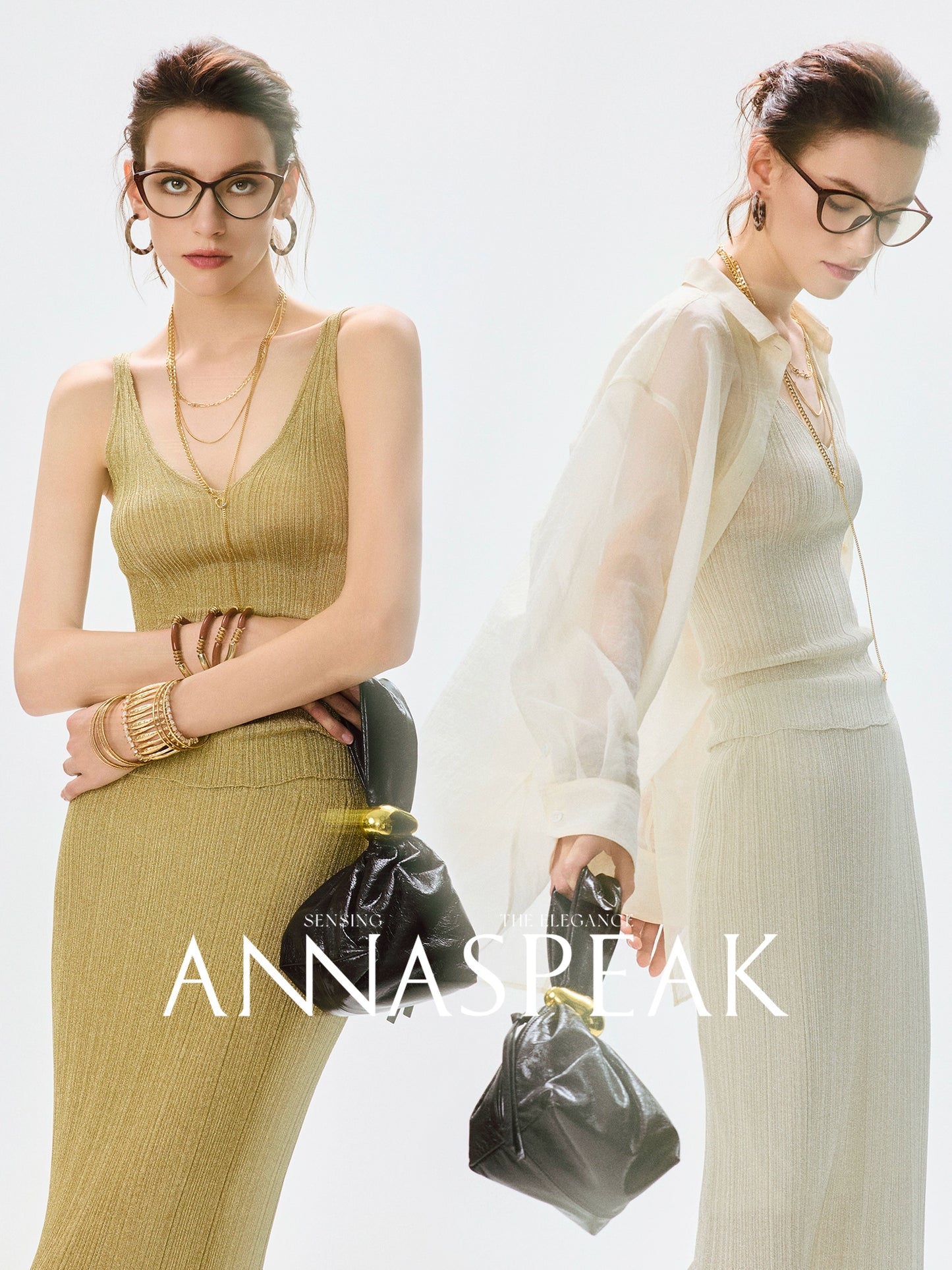 ANNASPEAK dry soft and cool VISCOSE pit strip suspender straight skirt set-CHOTA.