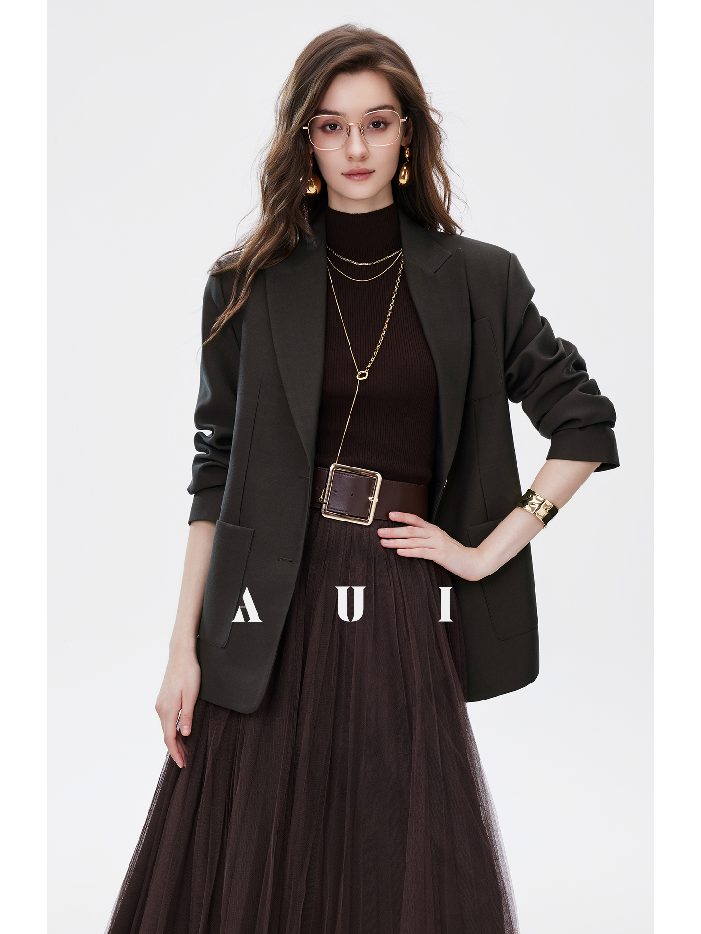 AUI Casual Blazer New High-end Temperament Suit Two-Piece Skirt - Hae-Won.