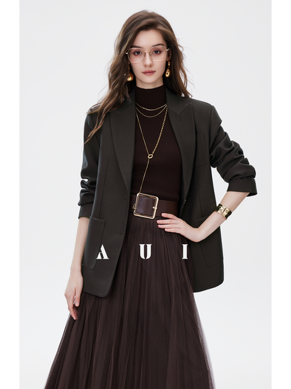 AUI Casual Blazer New High-end Temperament Suit Two-Piece Skirt - Hae-Won.