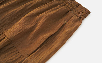 ZHUCHONGYUN loose wide pants and loose turtle neck long sleeve top outfit set-PAPA.