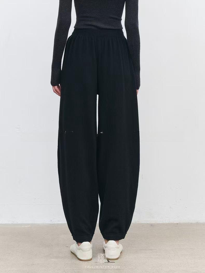 PIAOIN WOOL CORSET BLOOMERS THIN KNITTED CASUAL PANTS WOMEN'S- HART