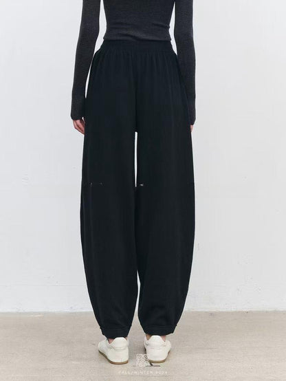 PIAOIN WOOL CORSET BLOOMERS THIN KNITTED CASUAL PANTS WOMEN'S- HART