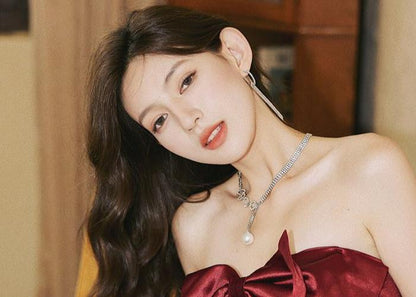 DOLLY Elegant American Style Sliver Diamond Earring-LULU