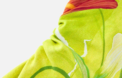 ZHUCHONGYUN flower love paper print crew neck dress-LUBBOCK.