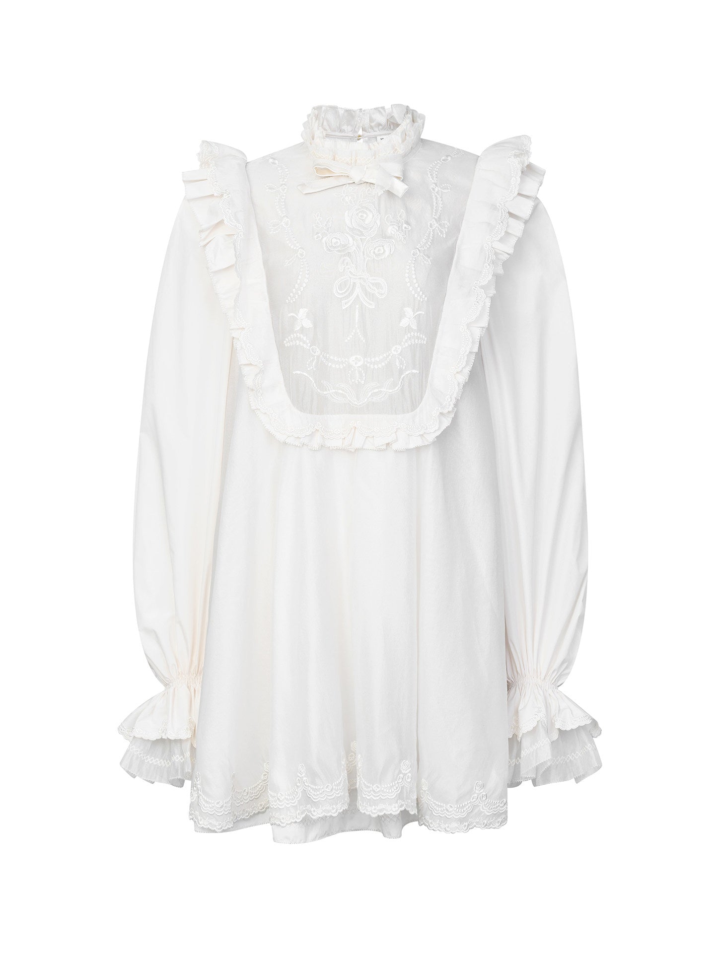 FAME Ruffled Rose Embroidered Dress - GERRIT