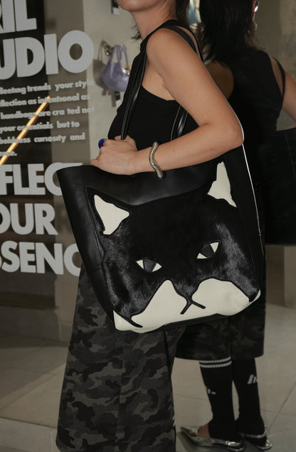 IUBALLET Large Capacity One Shoulder Horsehair Leather Bucket Bag - ENVISION.