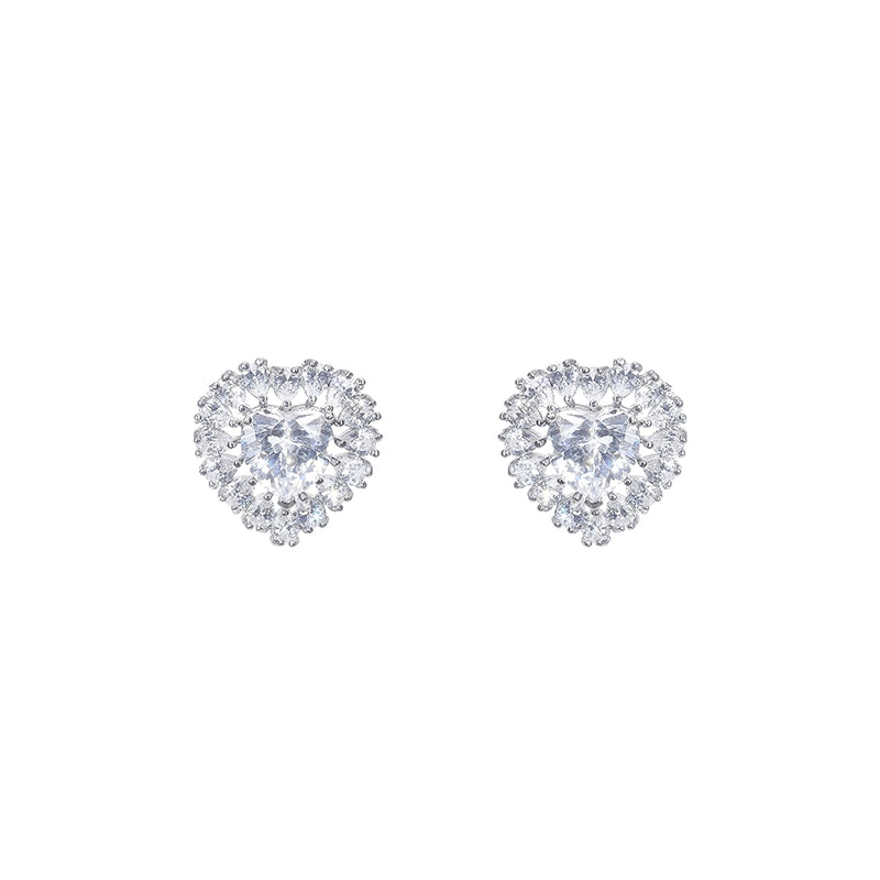 Wardrobes by Chen Luxury Crystal Diamond Dinner Party Earrings-Butter