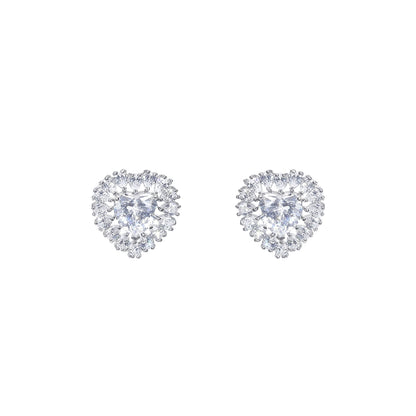 Wardrobes by Chen Luxury Crystal Diamond Dinner Party Earrings-Butter