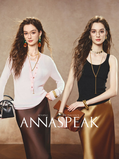 ANNASPEAK slimming knit vest set-AQAR.
