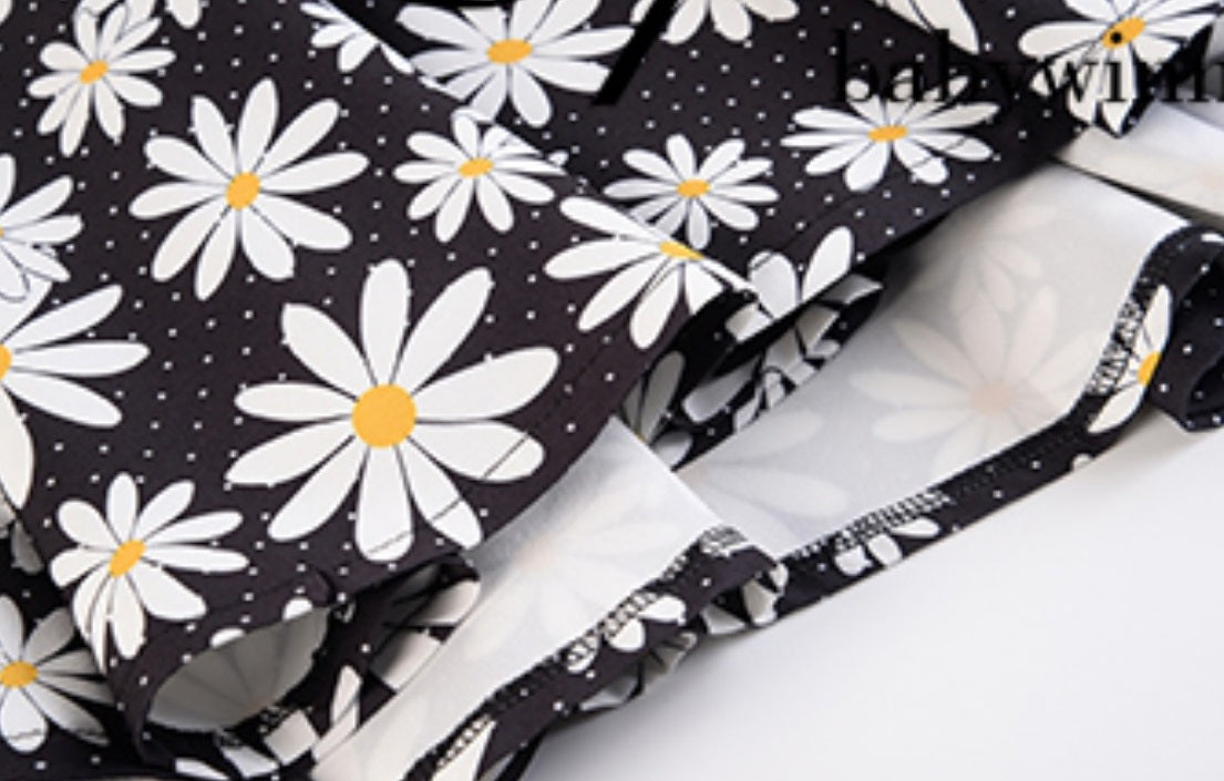 Le Palais Vintage   Doll Puff Sleeve Cinched Waist Dress-FANA