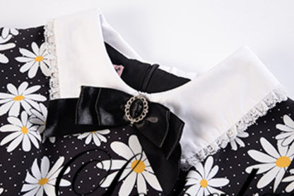 Le Palais Vintage   Doll Puff Sleeve Cinched Waist Dress-FANA