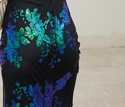 DOLLY High End Sleeveless V-Neck Halter Neck Backless Sexy Long Dress-LEAH