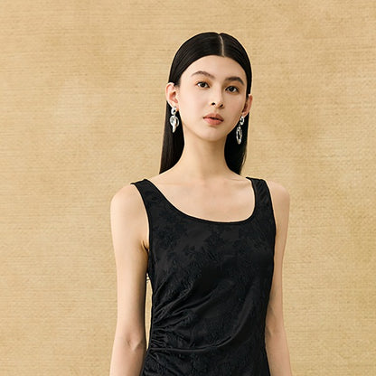 HECO Chinese Style Acetate Shirder Dress - LOLA.