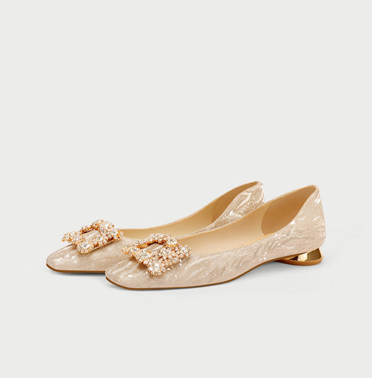 Pjjuu flat ballet wedding Shoes - HOSANNA
