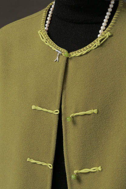 PIAOIN Elegant niche national style design sense woolen jacket -SENA