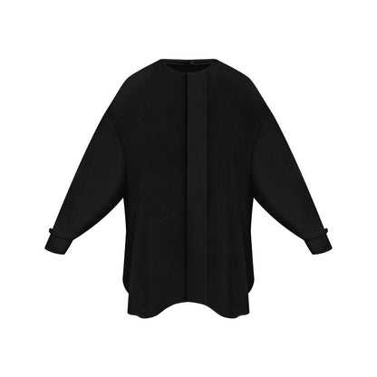 TUYUE texture silhouette hand-buttoned long-sleeved shirt-LOLA.