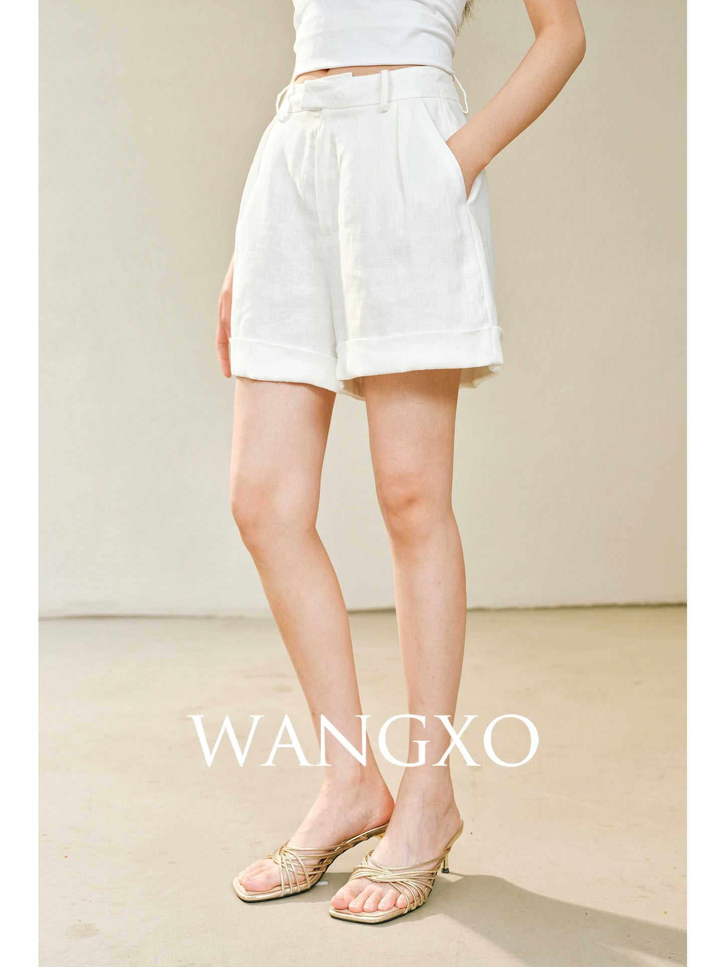 WANGXO | Pure Natural Linen Old Money Style Versatile Shorts -LUMA