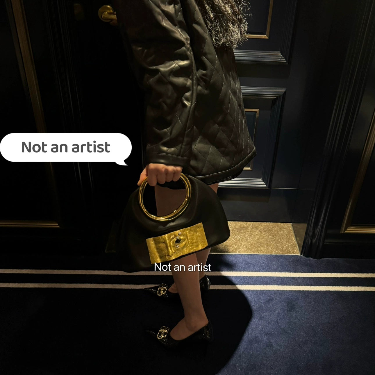 NOT AN ARTIST new French niche high-end metal face bag - CONNECT.
