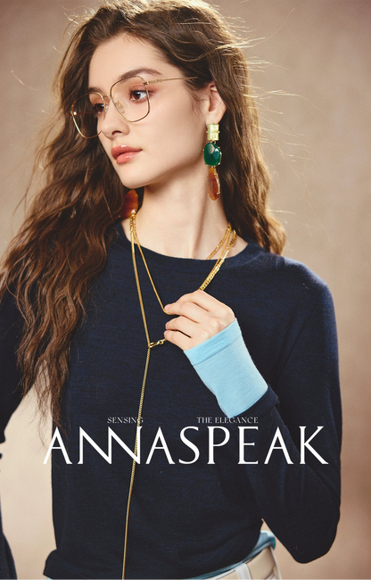 ANNASPEAK fake two pieces wool knit-LIAM.