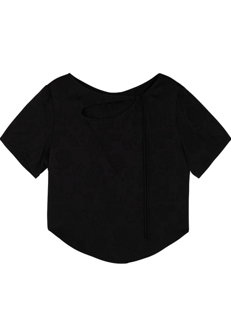 HECO Chinese style hollow fringe disc buckle short top - MASTER.