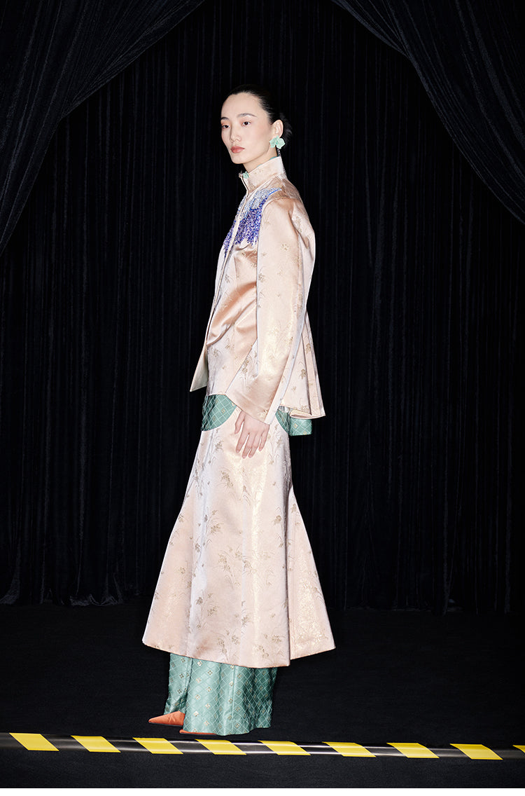 M essential Mackay designer brand Sea Cliff Tassel Beaded Shirt - plain.