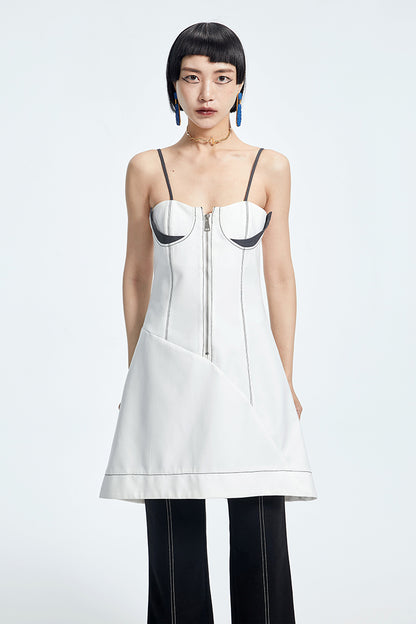 TINY IN bra embellished slip cinched waist slim small sexy dress - CIA
