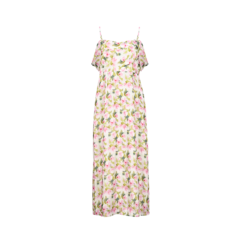 YES BY YESIR | Ye Qians 2025 Monet Garden Dream Painterly Slip Dress with Delicate Florals -ARLETTA.