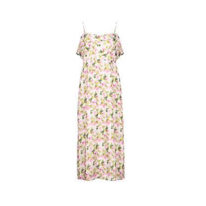 YES BY YESIR | Ye Qians 2025 Monet Garden Dream Painterly Slip Dress with Delicate Florals -ARLETTA.
