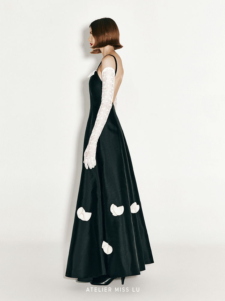 ATELIER MISS LU Orchid Shape Cut Gorgeous Swing Dress - CLAIRE.