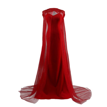 NOTES OF LOVE Handmade beaded suspender outer draped two-piece wedding dress - THRONE