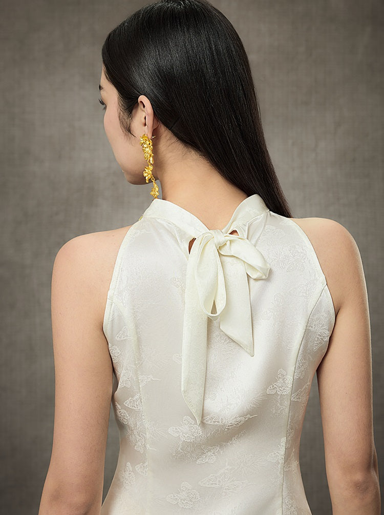 HECO Hollow Lace Temperament Off-the-shoulder Vest- WHOLE.