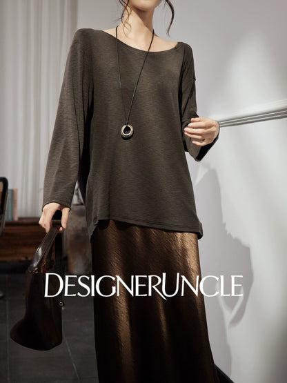 DGU "Obscure" women's new retro loose slimming versatile high-end top trend- Frances ?