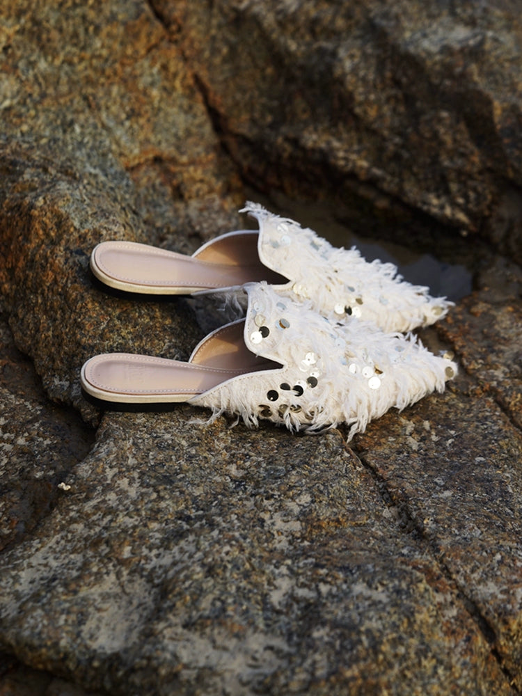 B-FEI casual semi-support Chinese mules-LINA.
