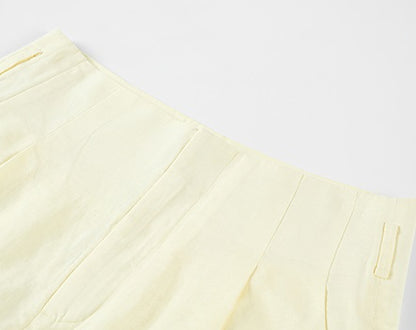 COMME MOI  summer women's casual linen shorts - GAIUS.