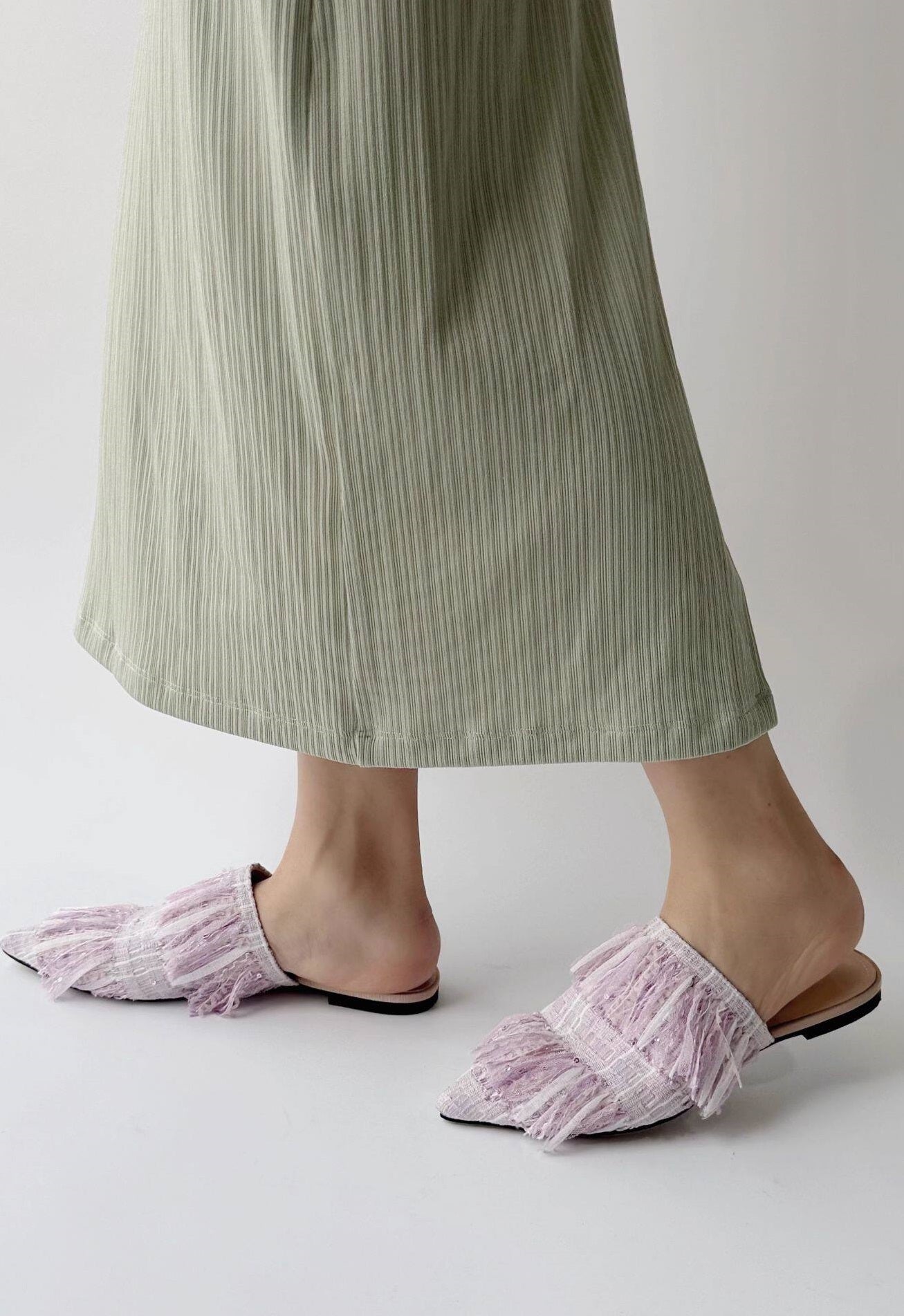 B-FEI pointed toe flat half slippers-SHEVY.