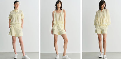 COMME MOI  summer women's casual linen shorts - GAIUS.