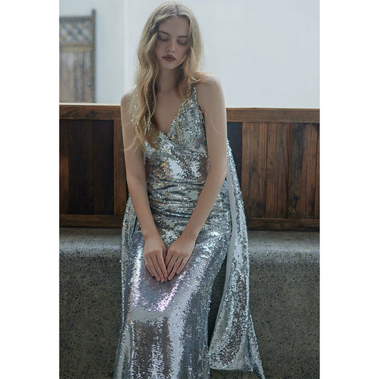GOUDIN bridal light luxury backless gorgeous dress-AGATAA.