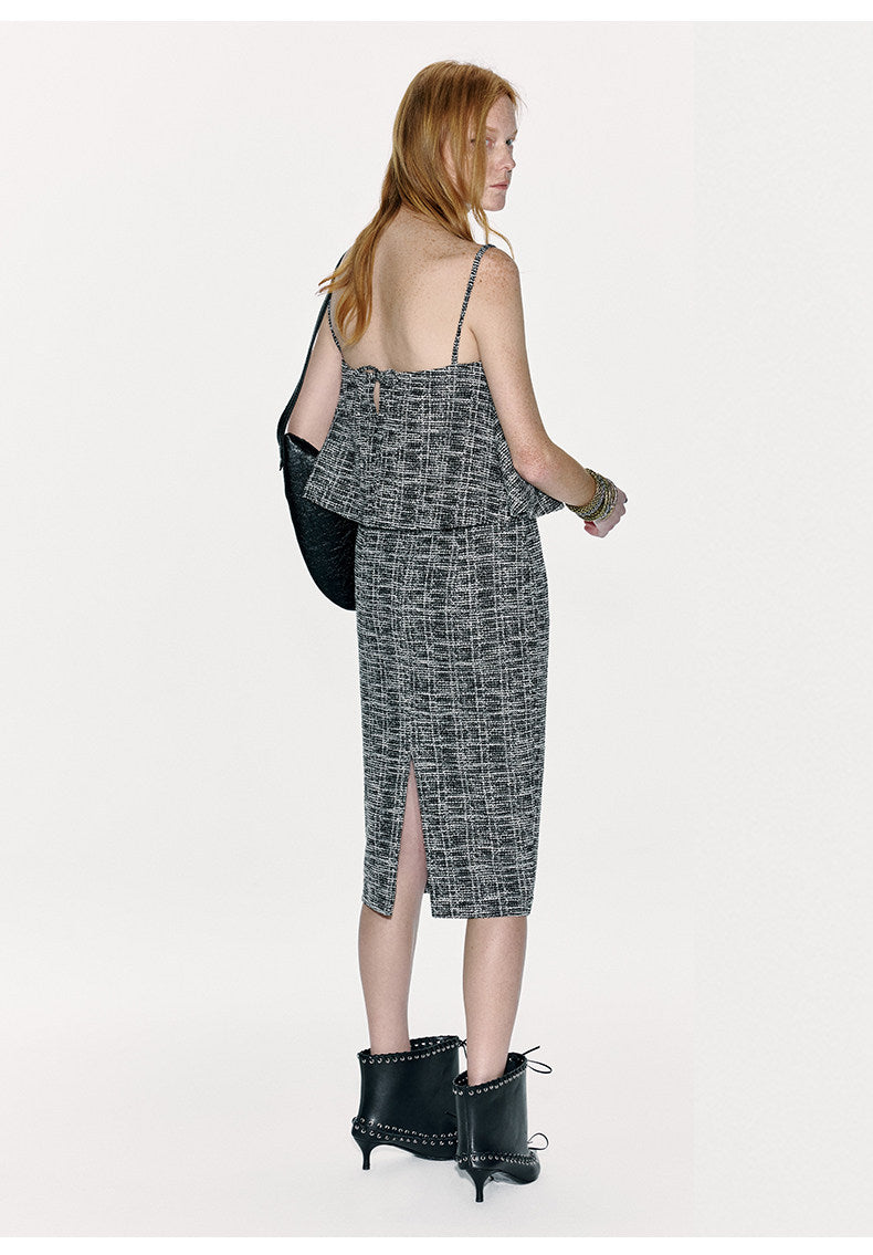 ATELIER MISS LU  Ribbon Silhouette A-line Camisole Top - skims