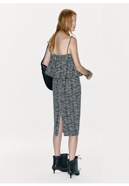 ATELIER MISS LU  Ribbon Silhouette A-line Camisole Top - skims