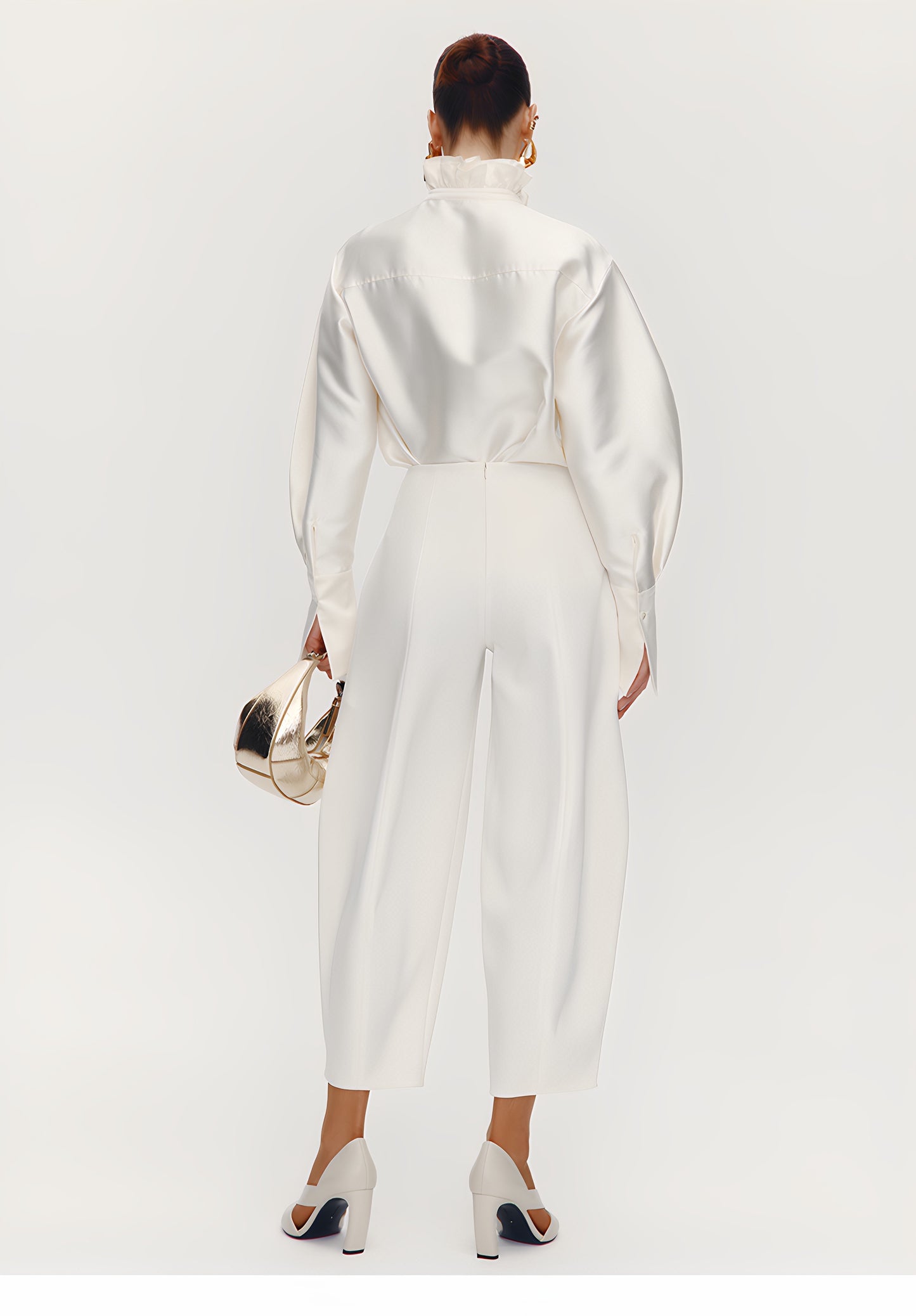 ATELIER MISS LU Court Wind Pleated Design Shirt Top - SUTH