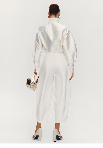 ATELIER MISS LU Court Wind Pleated Design Shirt Top - SUTH