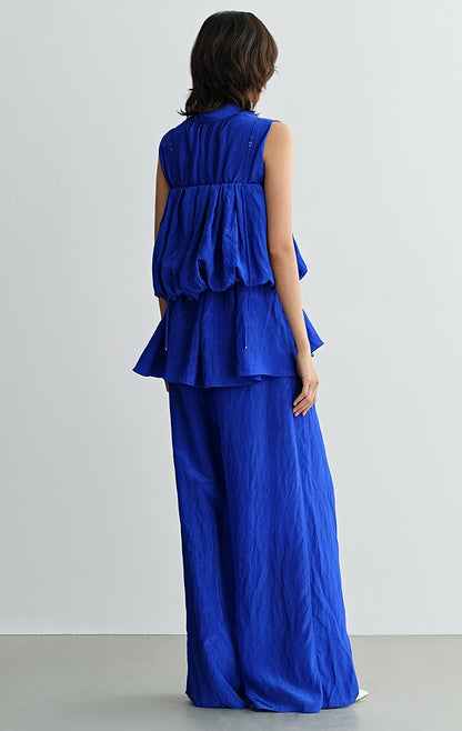 COMME MOI women's high-waisted wide-leg pants-THADUS.