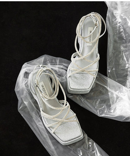 SHOESZOOO  Fairy Style Platform Block Heels - AQUA.