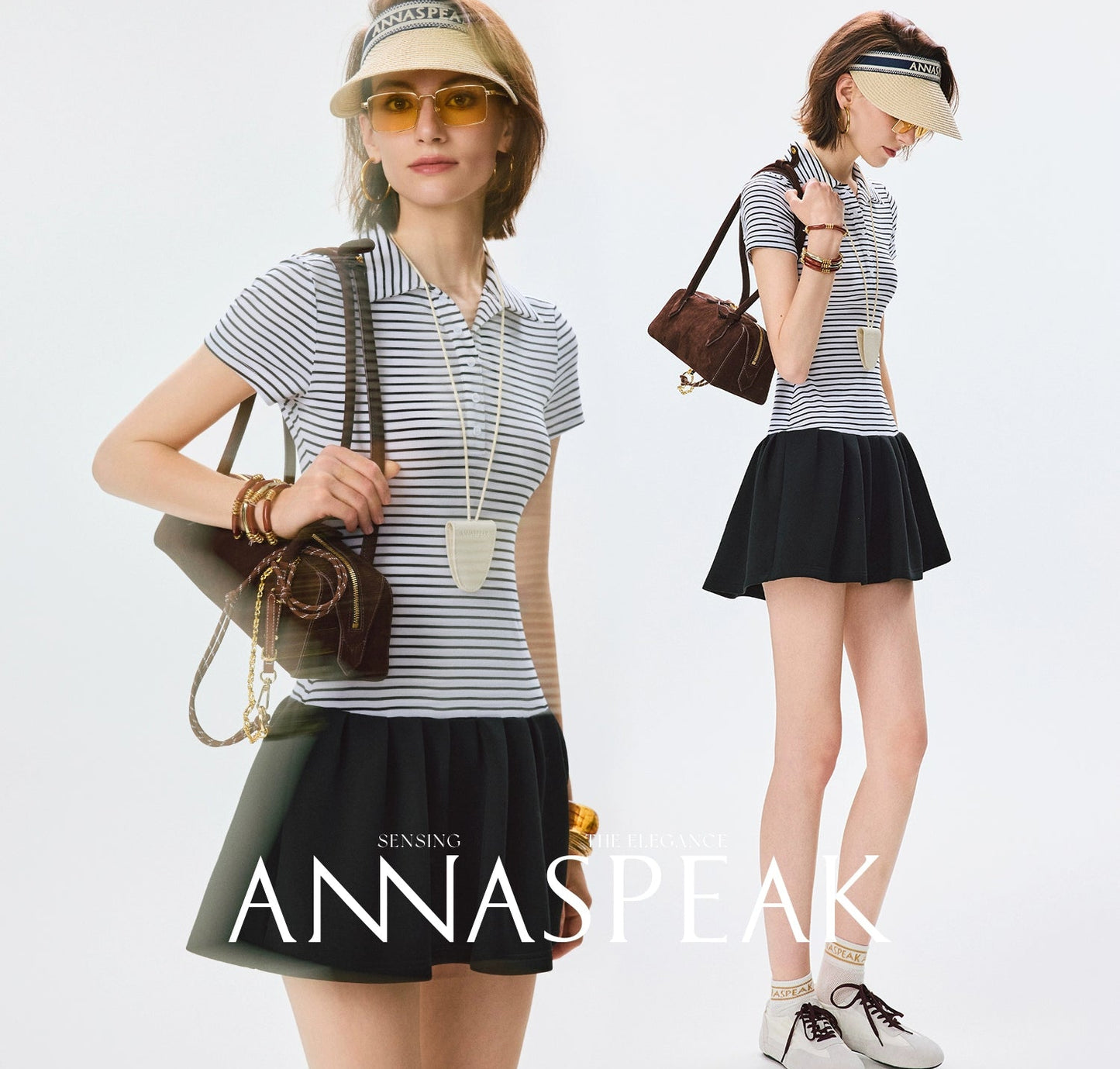 ANNASPEAK  POLO collar dress-RICO.