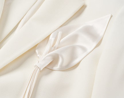 COMME MOI Lu Yan designer's new women's sheep wool flower fringe decoration suit - MANU.