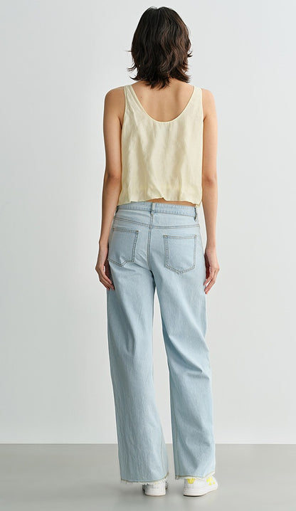 COMME MOI  summer women's gentle and elegant bubble vest shirt - NATE.