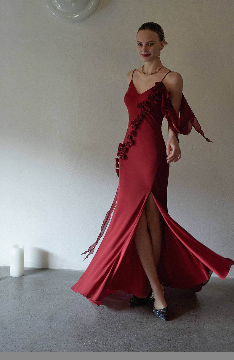 GOUDIN light sleeveless birthday party dress-DRA.