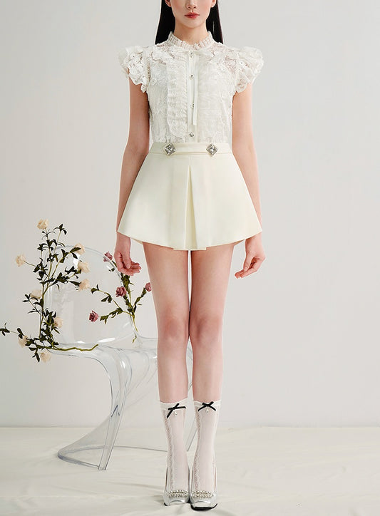 CHECOCRE Stylish Women's Waist Rhinestone Embellished Pants - WEATHER