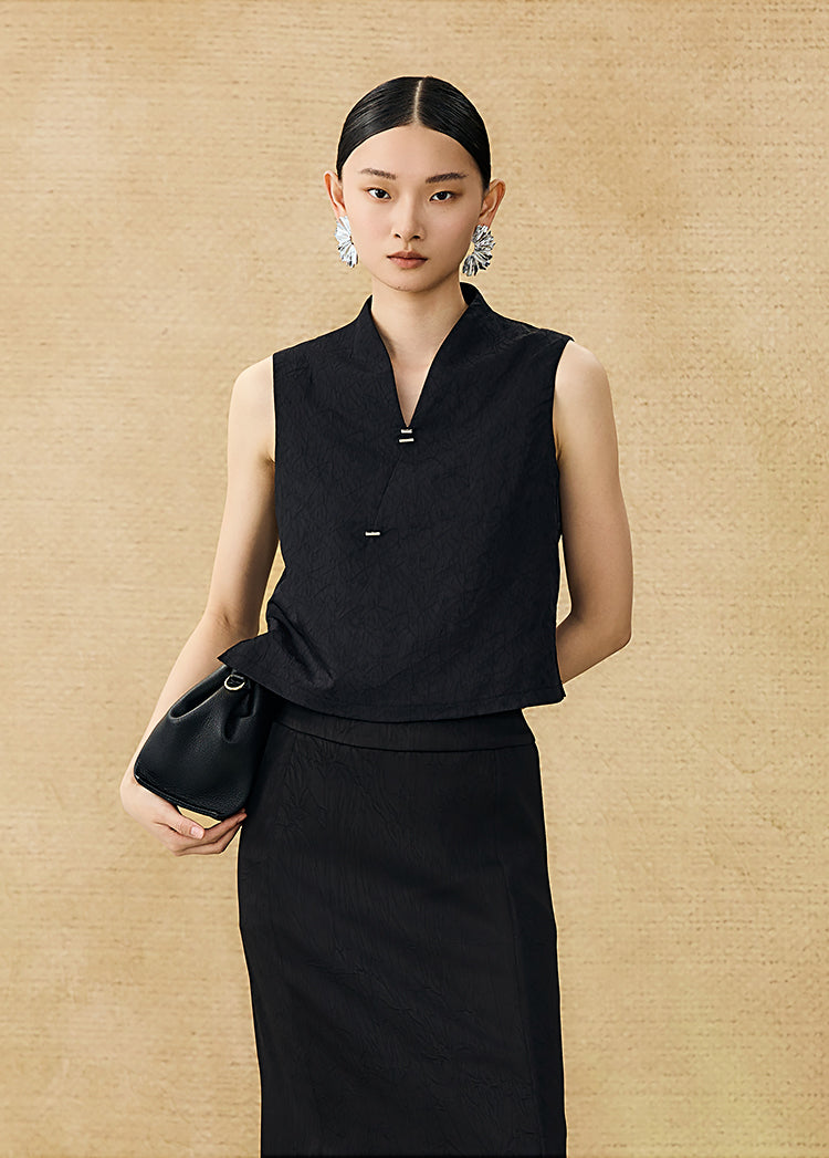 HECO Chinese Style Shoulder Sleeveless Top - GRACE.